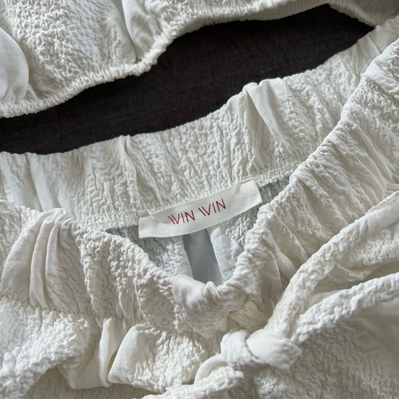 Feeling Bubbly Two Piece White Set - Bridal Shower/Bachelorette Party - Picture 4 of 5